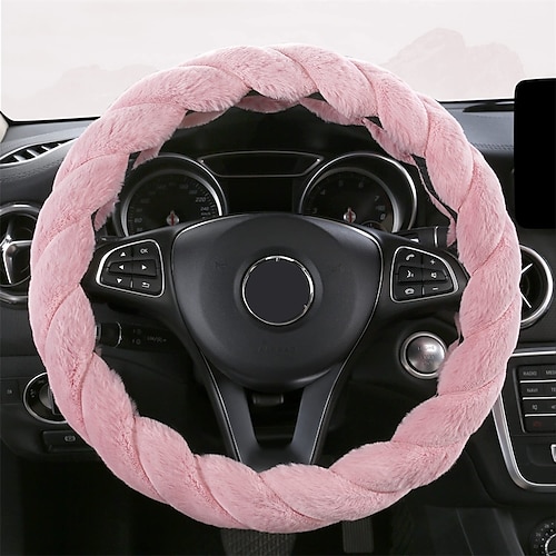 

Luffy Winter-Lenkradabdeckung für Frauen, weicher Plüsch, warm, niedlich, mädchenhaft, Auto-Innenausstattung für Autos, Limousine, universell, rutschfest, grün, fuzzy, 14 Zoll, Standardgröße