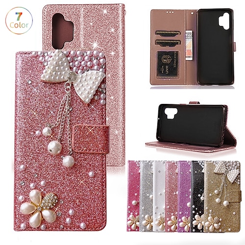 

Handy Hülle Handyhüllen Für Samsung Galaxy Brieftasche Kartenetui S23 S22 S21 S20 Plus Ultra A73 A53 A33 Anmerkung 20 10 Geldbeutel Strass Ganzkörperschutz Glänzender Schein Kristalldiamant TPU