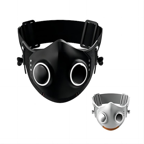 

High-tech Face Mask Double Valve Protective Face Mask Dustproof Riding Motorcycle Face Mask