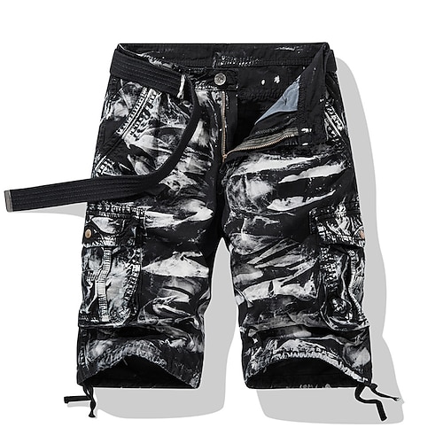 

Homme Short Cargo Short Shorts de Randonnée Multi poche Jambe droite Camouflage Confort Vestimentaire Travail du quotidien Vêtement de rue Casual Noir Vert Véronèse Micro-élastique