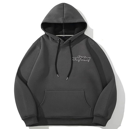 

Men's Hoodie Blue Gray Hooded Rabbit Lace up Pocket Holiday Going out Streetwear Cool Casual Winter Spring Fall Clothing Apparel Hoodies Sweatshirts