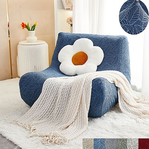 

Stretch Spandex Bean Bag Chair Cover for Living Room Furniture Protector Soft BeanBag Lazy Sofa Cover Jacquard BeanBag Lazy Sofa Cover Slipcover