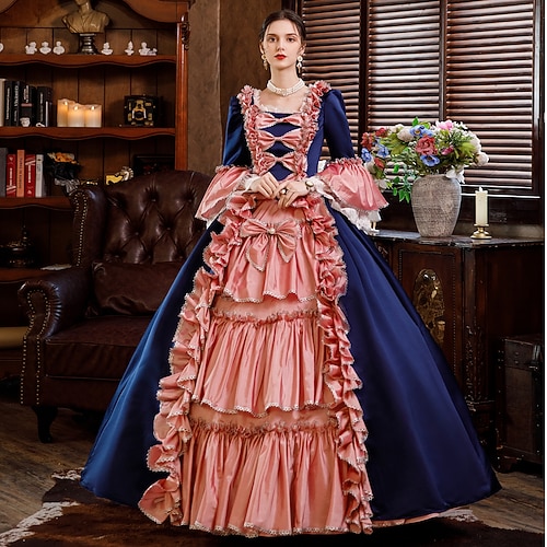 

The Marvelous Mrs. Maisel Rococo Medieval Dress Party Costume Masquerade Women's Costume Black Vintage Cosplay Party Masquerade Halloween