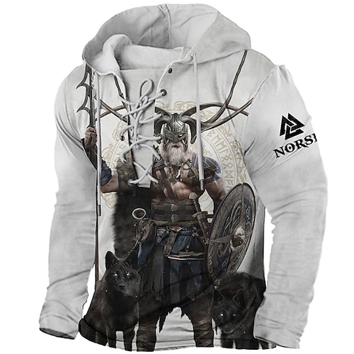 

Men's Pullover Hoodie Sweatshirt Pullover Green Blue Dark Gray Brown White Hooded Graphic Prints Human Lace up Print Casual Daily Sports 3D Print Basic Streetwear Designer Spring Fall Clothing