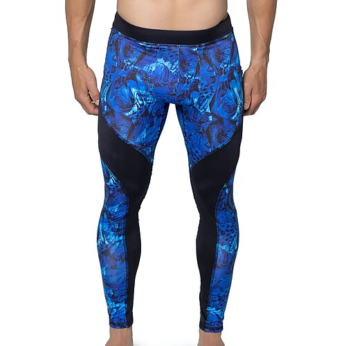 Men's Compression Pants Compression Tights Leggings Drawstring Side Pockets  Base Layer Athletic Athleisure Breathable Soft Compression Fitness Gym  Workout Running Sportswear Activewear Leopard Dark 2024 - $20.99
