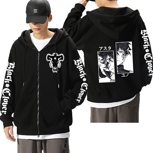 

Inspired by Black Clover Asta Anime Cartoon Manga Anime Classic Street Style Outerwear For Men's Women's Unisex Adults' Hot Stamping 100% Polyester