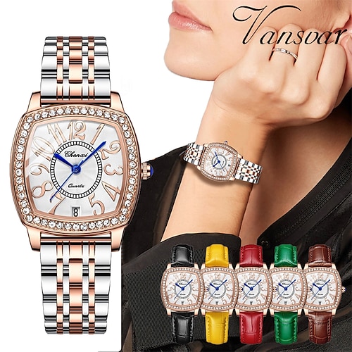 

CHENXI Fashion New Woman Watch Waterproof Rose Gold Leather Wristwatch Luxury Ladies Quartz Bracelet Watches Female Clock