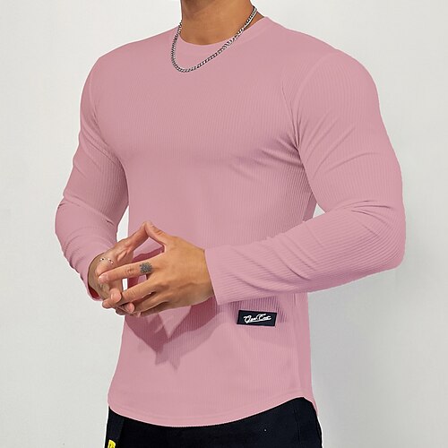 

Per uomo Camicia da allenamento T-shirt da corsa Manica lunga Superiore Sportivo Athleisure Inverno Elastene Traspirante Morbido Asciugatura rapida Corsa Jogging Addestramento abbigliamento sportivo