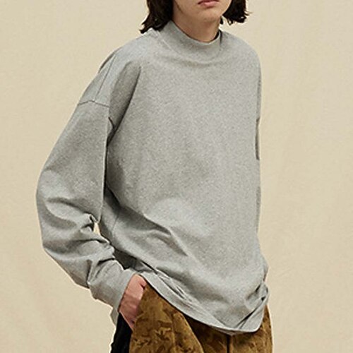 

Men's T shirt Tee Tee Oversized Shirt Plain Solid Colored Crew Neck Street Sports Long Sleeve Clothing Apparel Cotton Fashion Casual Oversized Comfortable