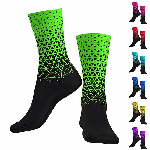 

Hombre Mujer Calcetines Bicicleta / Ciclismo Transpirable Suave Cómodo 1 Par Geométrico Algodón Rojo Azul Real Azul S M L