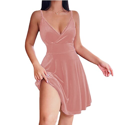 

vestido de festa feminino minivestido preto rosa vinho sem mangas cor pura sem costas inverno outono primavera alça espaguete moda festa fino 2023 s m l xl xxl 3xl