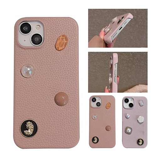 

Phone Case For Apple Back Cover iPhone 14 13 12 11 Plus Pro Max Fashion Dustproof Leather Solid Colored PC PU Leather