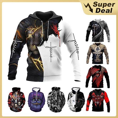 

Men's Hoodie Pullover Hoodie Sweatshirt Green Blue Purple Light Green Red Hooded Print Daily Going out 3D Print Plus Size Basic Designer Casual Fall Clothing Apparel Hoodies Sweatshirts Long Sleeve