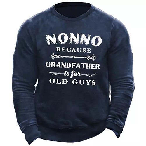 

Men's Sweatshirt Pullover Black Navy Blue Crew Neck Letter Graphic Prints Print Daily Sports Holiday 3D Print Basic Streetwear Designer Spring Fall Clothing Apparel Hoodies Sweatshirts