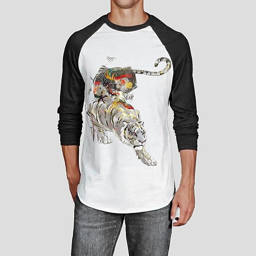

Monster Drage Tiger T-shirt Anime Tegneserie Anime Klassisk Gadestil T恤衫 Til Herre Dame Unisex Voksne 3D-udskrivning 100% Polyester