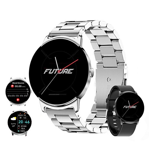 

iMosi Q12 Montre intelligente 1.32 pouce Smartwatch Montre Connectée Bluetooth Surveillance de la température Podomètre Rappel d'Appel Compatible avec Android iOS Femme Hommes Imperméable Longue