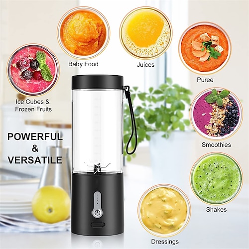 

bærbar blender for shakes og smoothies oberly personlig reiseblender for protein med 4000 mah usb oppladbart batteri knuse is frossen frukt og drikke 18 oz mini reisekopp