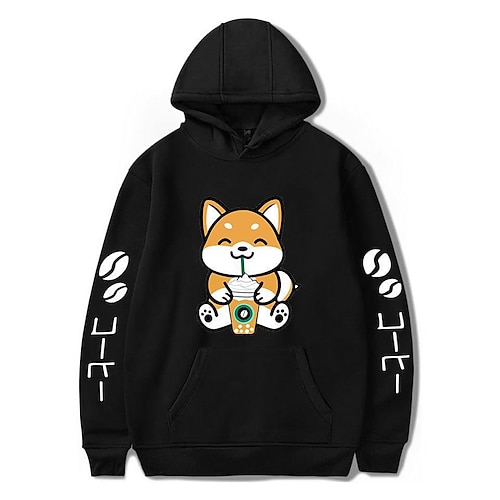 

Tier Hund Shiba Inu Kapuzenshirt Zeichentrick Manga Anime Vordertasche Grafik Kapuzenshirt Für Herren Damen Unisex Erwachsene Heißprägen 100% Polyester