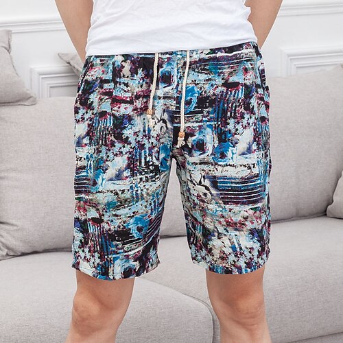 

Herre Sommer shorts Strandshorts Snørelukning Elastisk Talje Trykt mønster Bogstaver Grafiske tryk Komfort udendørs Daglig I-byen-tøj Mode Gade Sort Rød Mikroelastisk