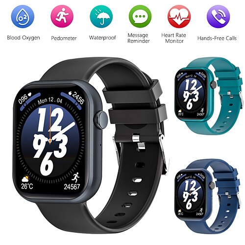 

G20 Smart Watch 1.83 inch Smartwatch Fitness Running Watch Bluetooth Temperature Monitoring Pedometer Activity Tracker Compatible with Android iOS Women Men Waterproof Hands-Free Calls Message