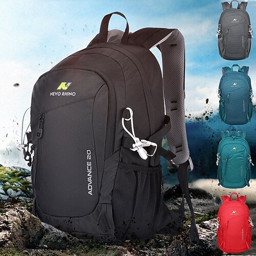 

10-20 L Hiking Backpack Windproof Rain Waterproof Breathable Quick Dry Lightweight Outdoor Hunting Fishing Hiking Climbing Nylon Black Red Blue