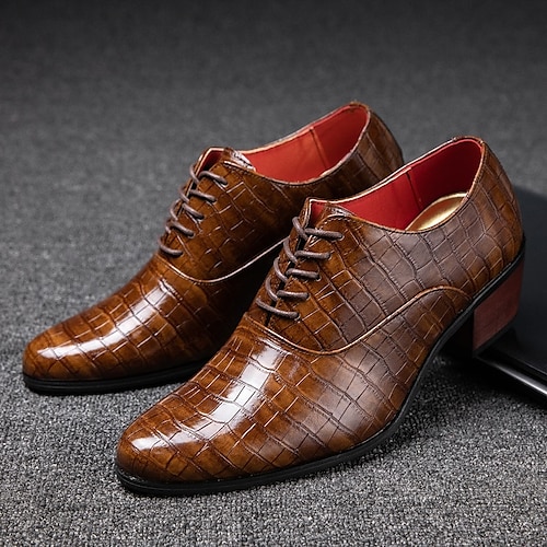 

Hombre Oxfords Zapatos De Vestir Casual Clásico Diario Oficina y carrera PU Negro Marrón Primavera Verano