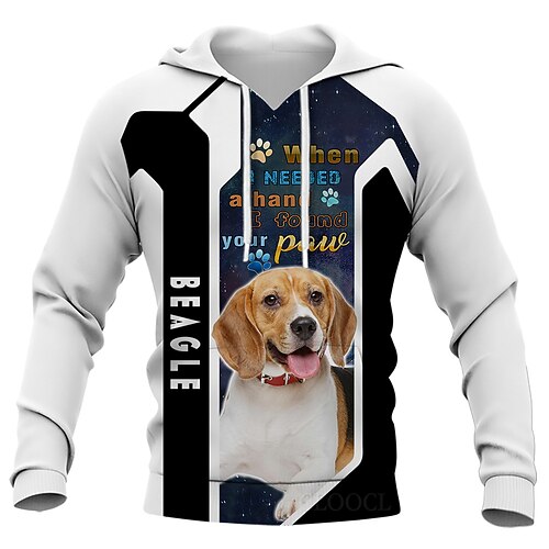 

Inspired by Animal Dog Hoodie Cartoon Manga Anime Front Pocket Graphic Hoodie For Men's Women's Unisex Adults' 3D Print 100% Polyester