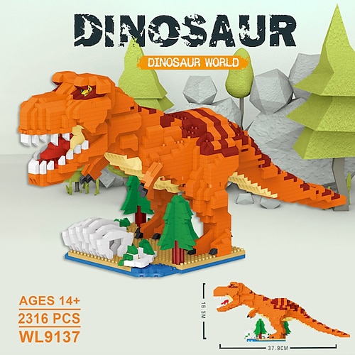 

juguetes de bloques de construcción 2316 piezas serie de dinosaurios tiranosaurio rex raptor garra pesada triceratops de cuello largo niños y niñas juguete para regalo regalos de navidad y cumpleaños