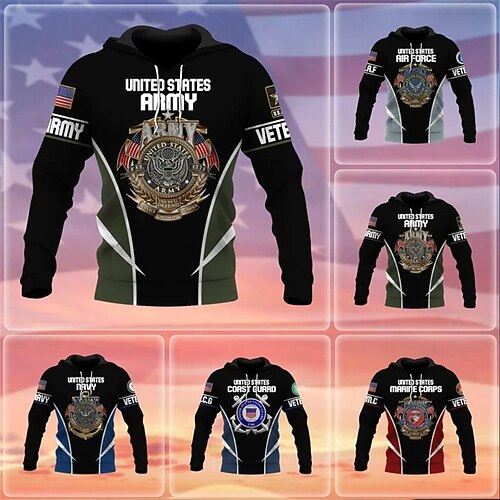 

Men's Pullover Hoodie Sweatshirt Red Royal Blue Blue Green Light Blue Hooded Color Block Graphic Prints National Flag Print Daily Sports 3D Print Basic Streetwear Designer Spring Fall Clothing