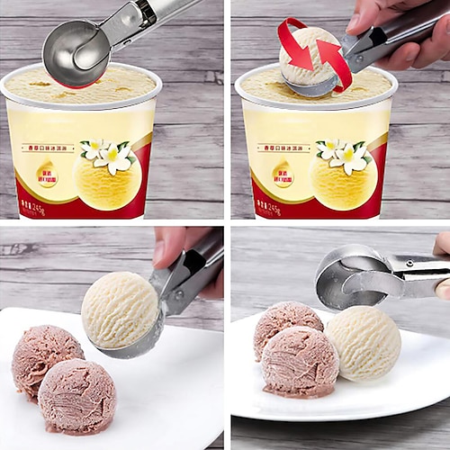 Ice Cream Scoops Stacks Stainless Steel Ice Cream Digger Non-Stick