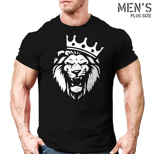 

Per uomo Plus Size maglietta Grande e alto Pop art Girocollo Manica corta Primavera estate Vintage Streetwear Comodo Informale Sport Top