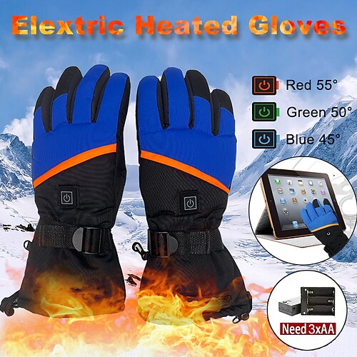 

Electric Heating Gloves Motorcycle Touch Screen Winter Heated Gloves Men Moto Gloves Thermal 5V 2A Lithium Battery Powered