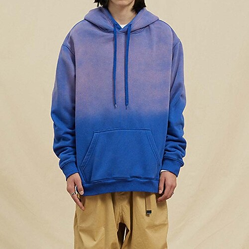 

Men's Hoodie Black Blue Pink Yellow Hooded Solid Color Pocket Sports Outdoor Daily Sports Cotton Casual Big and Tall Fall Winter Clothing Apparel Hoodies Sweatshirts
