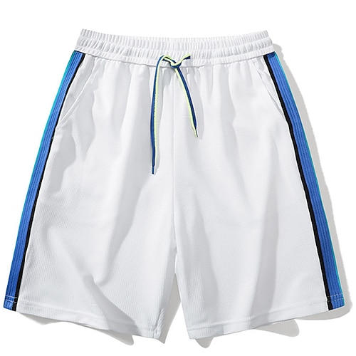

Herre Atletisk shorts Aktiv shorts Casual shorts Lomme Snorer Elastisk midje Fargeblokk Komfort Pustende Kort Avslappet Daglig Ferie Gatemote Stilfull Svart Hvit Mikroelastisk