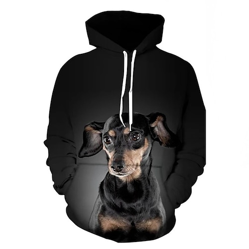 

Animal Dog Hoodie Cartoon Manga Anime Graphic Hoodie For Men's Women's Unisex Adults' 3D Print 100% Polyester