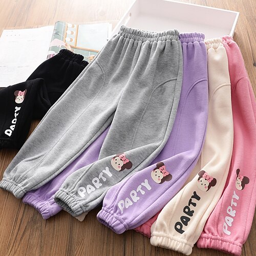 

Bambino (1-4 anni) Da ragazza Pantaloni Cartoni animati Di tendenza Esterno 7-13 anni Inverno Nero Rosa Viola
