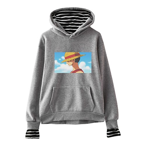 

Inspired by One Piece Monkey D. Luffy Hoodie Anime Cartoon Anime Front Pocket Graphic Hoodie For Men's Women's Unisex Adults' Hot Stamping 100% Polyester Casual Daily