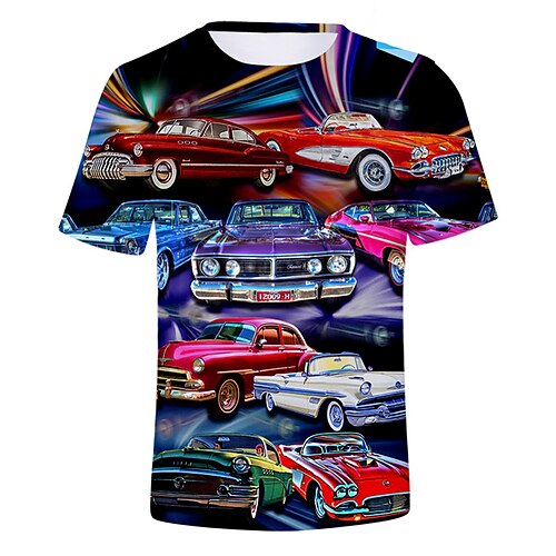 

Per uomo maglietta Magliette Pop art Alfabetico Auto Girocollo Abbigliamento Stampa 3D Esterno Informale Manica corta Stampa Vintage Di tendenza Originale