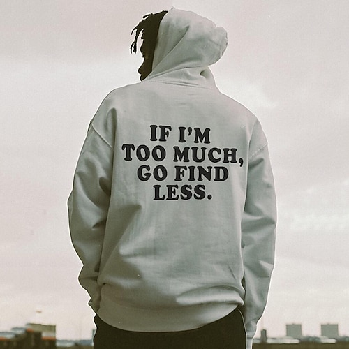 

Men's Pullover Hoodie Sweatshirt Black Gray Hooded Letter Graphic Prints Print Daily Sports 3D Print Basic Streetwear Designer Spring Fall Clothing Apparel Hoodies Sweatshirts