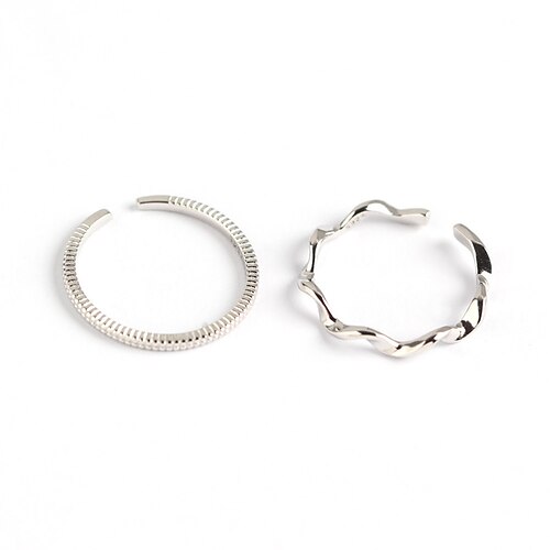

Ring Bryllup Retro Sølv S925 Sterling Sølv Stilfuld Enkel Luksus 1 stk