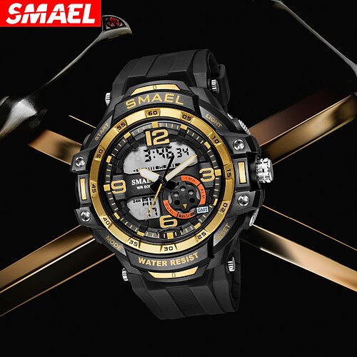 

SMAEL Montre Montre Digitale pour Hommes Analogique - Digitale Numérique Digitale Numérique Sportif Mode à la mode Grand visage Imperméable Grand Cadran Plongée Plastique Silicone Créatif