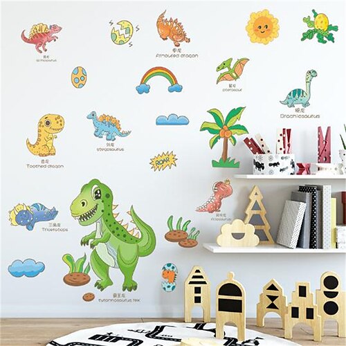 

New Cardone Dragon Paradise Wall Stickers Children's Room Kindergarten Scene Decoration PVC Self-Adhesive Paper