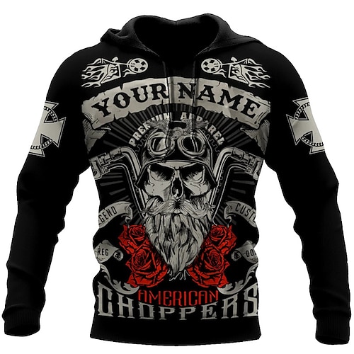 

Hombre Sudadera Con Capucha Negro Con Capucha Cráneos Estampados Estampado Diario Deportes Impresión 3D Básico Ropa de calle Design Primavera Otoño Ropa Sudaderas con capucha Sudaderas