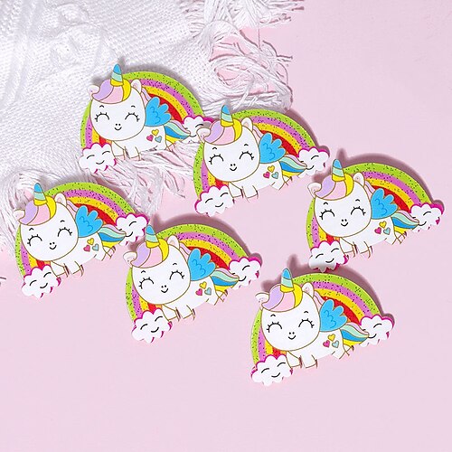 

6 Pieces Toddler Girls' Active / Sweet Daily Unicorn Animal Pattern Hair Accessories Colorful