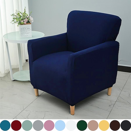 

Stretch Single Sofa Cover Armchair Slipcover 1 Seater Couch Furniture Protector with Elastic Bottom for Kids,Pet