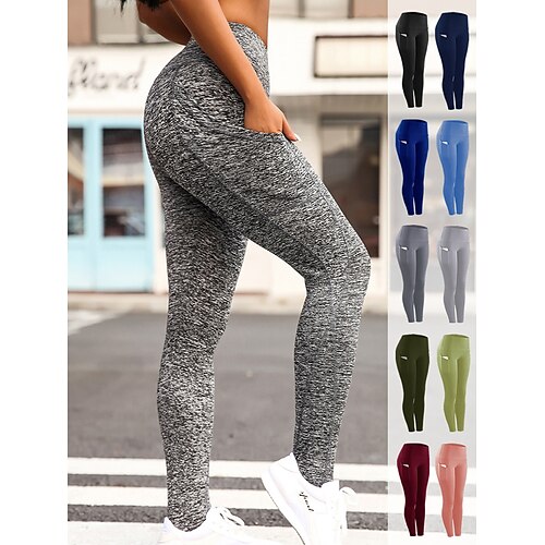 

Per donna Pantaloni a compressione Pantaloni con tasca per telefono Livello Base Strada Sportivo Athleisure Inverno Traspirante Morbido Compressione Fitness Allenamento in palestra Corsa