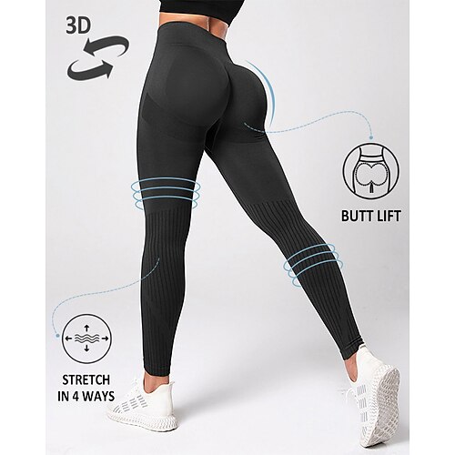 

Per donna Leggings per lo yoga Scrunch Butt Senza cuciture Sollevamento del culo arricciato Fasciante in vita Sollevamento dei glutei Vita alta Yoga Fitness Allenamento in palestra Leggings corti