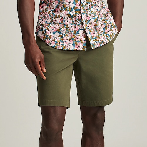 

Herre Chino shorts Bermuda shorts Arbejdsshorts Lomme Lige ben Ensfarvet Komfort Åndbart udendørs Afslappet Daglig Binding Mode Gade Sort Grøn