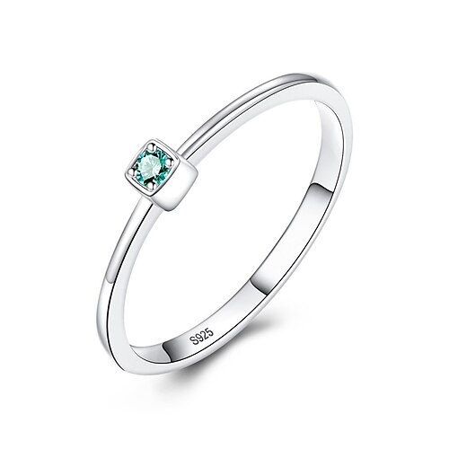 

Anello Regalo Classico Verde Giallo Rosa Argento sterling S925 Prezioso Moda Semplice 1 pc Diamante sintetico