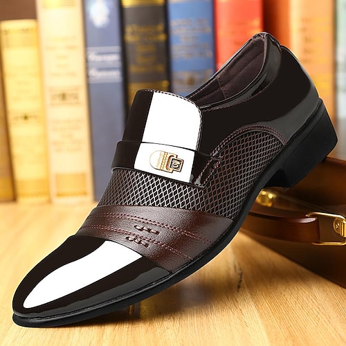 

Men's Oxfords Loafers & Slip-Ons Formal Shoes Dress Shoes Plus Size Business Wedding Party & Evening Microfiber Loafer Black Brown Spring Fall